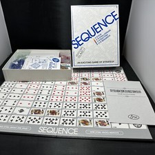 1992 Original SEQUENCE Game with Board Cards and Chips Family Complete